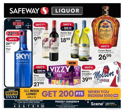 Safeway (BC) Liquor Flyer April 4 to 10