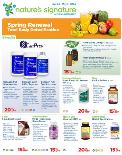 Nature's Signature Flyer April 4 to May 1