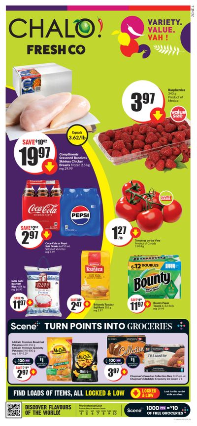 Chalo! FreshCo (West) Flyer April 4 to 10