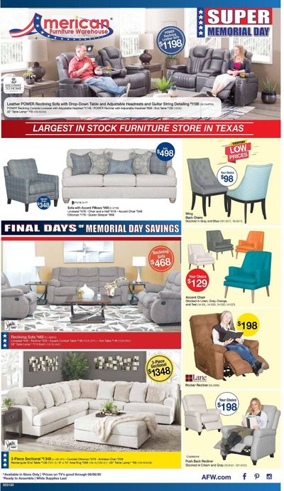 American Furniture Warehouse Weekly Ad & Flyer May 31 to June 6