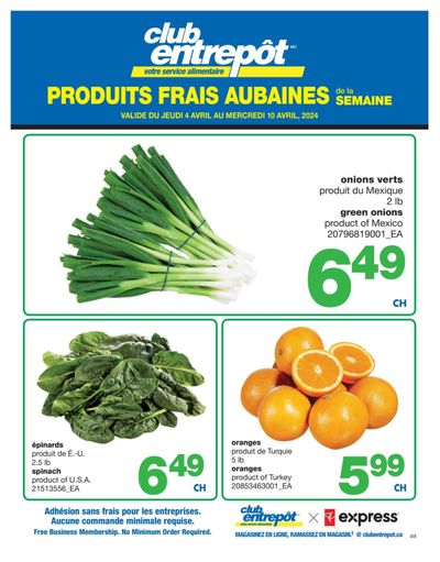 Wholesale Club (QC) Fresh Deals of the Week Flyer April 4 to 10