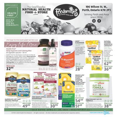 Foodsmiths Health First Flyer April 5 to 20