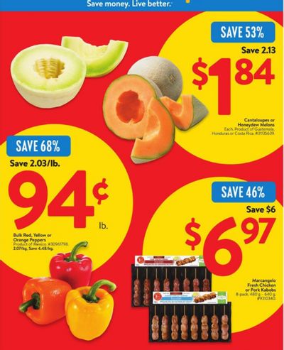 Walmart Canada: Red, Yellow, or Orange Peppers .94/lb April 4th – 10th + More Flyer Deals