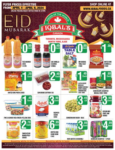 Iqbal Foods Flyer April 4 to 9