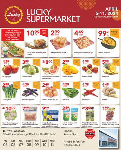 Lucky Supermarket (Surrey) Flyer April 5 to 11