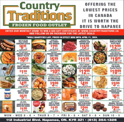 Country Traditions Flyer April 4 to 11
