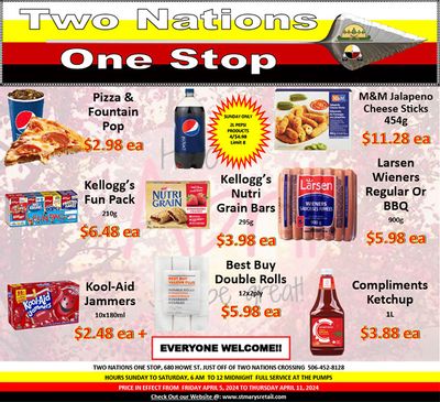 Two Nations One Stop Flyer April 5 to 11