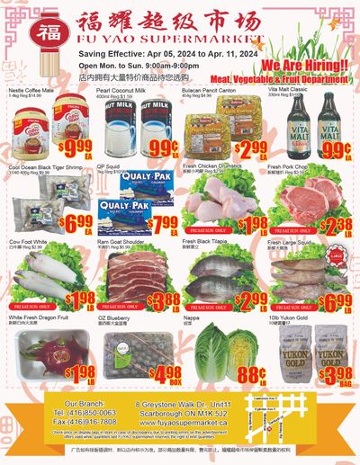 Fu Yao Supermarket Flyer April 5 to 11