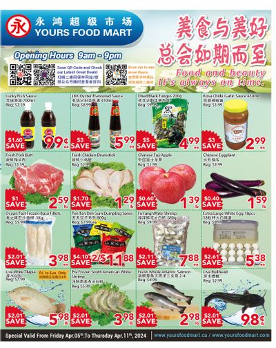 Yours Food Mart Flyer April 5 to 11
