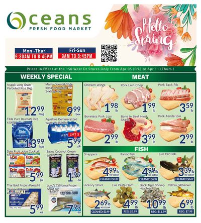 Oceans Fresh Food Market (West Dr., Brampton) Flyer April 5 to 11