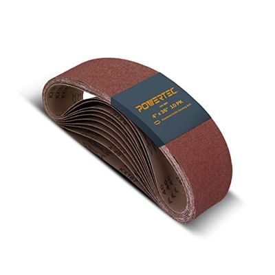POWERTEC 110130 4 x 36-Inch 100-Grit Aluminum Oxide Sanding Belt, 10-Pack $21.55 (Reg $31.61)
