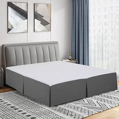 Cathay Home Double Brushed Microfiber Pleated Easy Fit Bed Skirt, Ultra Soft, and Wrinkle Resistant - Gray, King $10.18 (Reg $13.58)