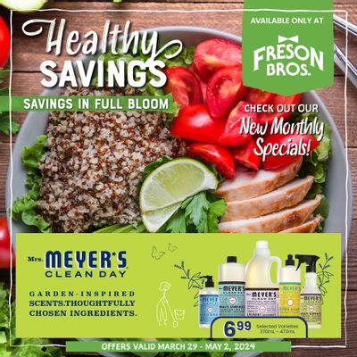 Freson Bros. Healthy Savings Flyer March 29 to May 2