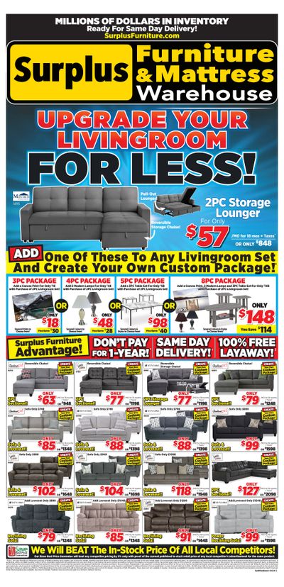 Surplus Furniture & Mattress Warehouse (Sudbury) Flyer April 8 to 28