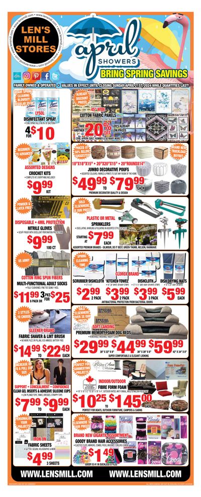 Len's Mill Stores Flyer April 8 to 21