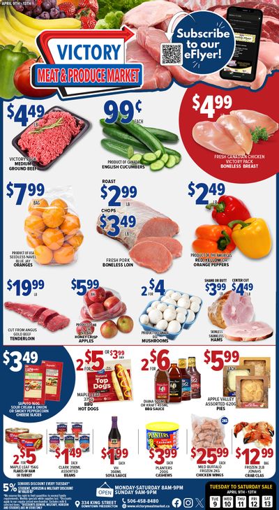 Victory Meat Market Flyer April 9 to 13