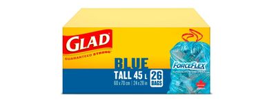 Glad Blue ForceFlex® Drawstring Tall Recycling Bags, 45-L, 26-ct On Sale for $ 4.79 at Canadian Tire Canada