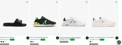 Lacoste Canada Limited Time Sale: Save 25% Off