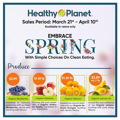 Healthy Planet Flyer March 21 to April 10