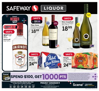 Safeway (BC) Liquor Flyer April 11 to 17
