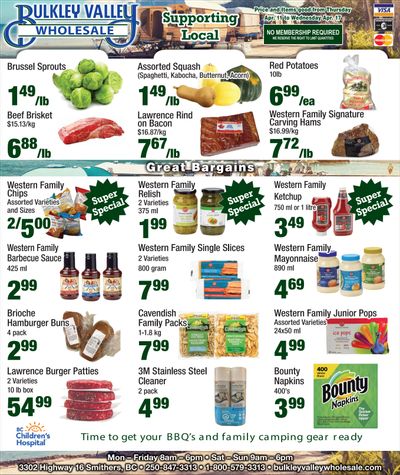 Bulkley Valley Wholesale Flyer April 11 to 17