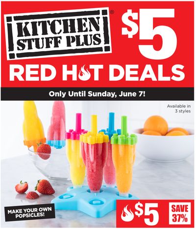 Kitchen Stuff Plus Canada Red Hot Sale: $5 Deals, Save 50% on 6 Pc. Melamine Ice Cream Bowl Set + More