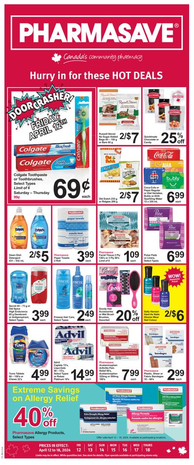 Pharmasave (ON & West) Flyer April 12 to 18