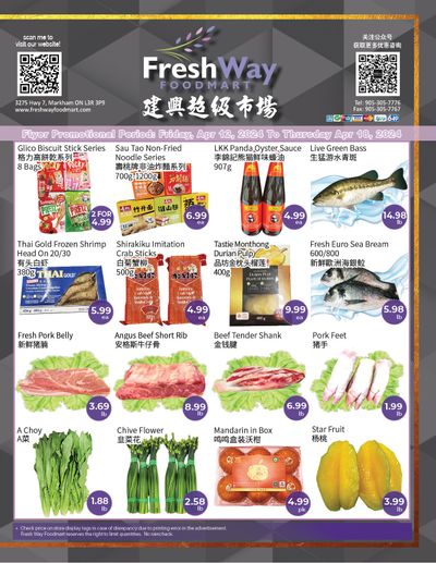 FreshWay Foodmart Flyer April 12 to 18