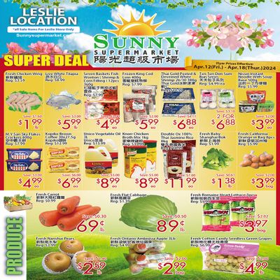 Sunny Supermarket (Leslie) Flyer April 12 to 18