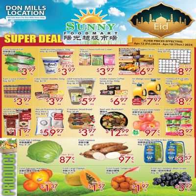 Sunny Foodmart (Don Mills) Flyer April 12 to 18