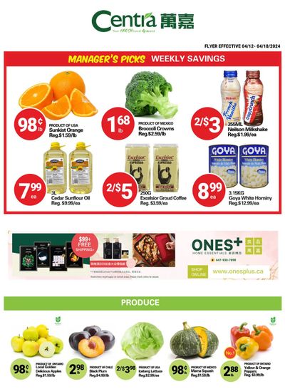 Centra Foods (North York) Flyer April 12 to 18