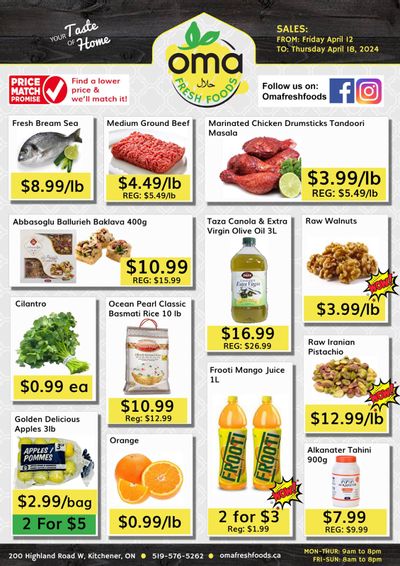 Oma Fresh Foods Flyer April 12 to 18