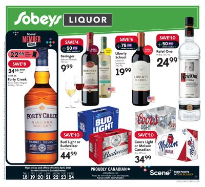Sobeys (SK) Liquor Flyer April 18 to 24