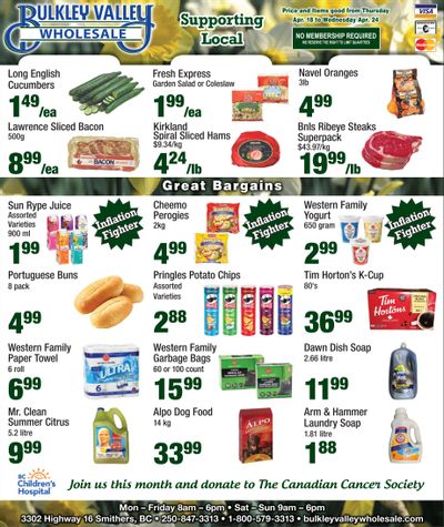 Bulkley Valley Wholesale Flyer April 18 to 24