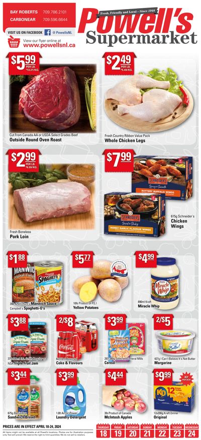 Powell's Supermarket Flyer April 18 to 24