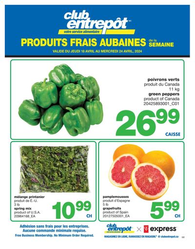 Wholesale Club (QC) Fresh Deals of the Week Flyer April 18 to 24