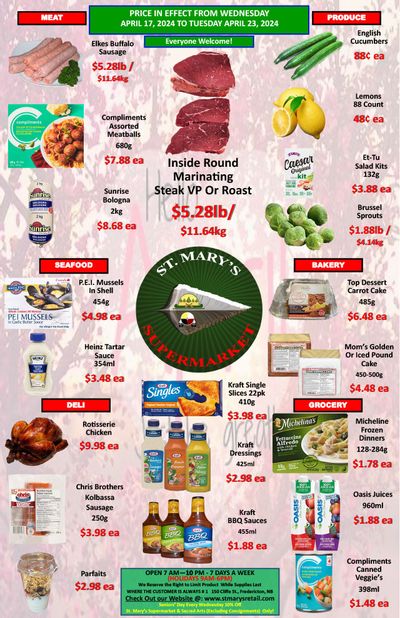 St. Mary's Supermarket Flyer April 17 to 23
