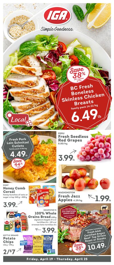 IGA Stores of BC Flyer April 19 to 25