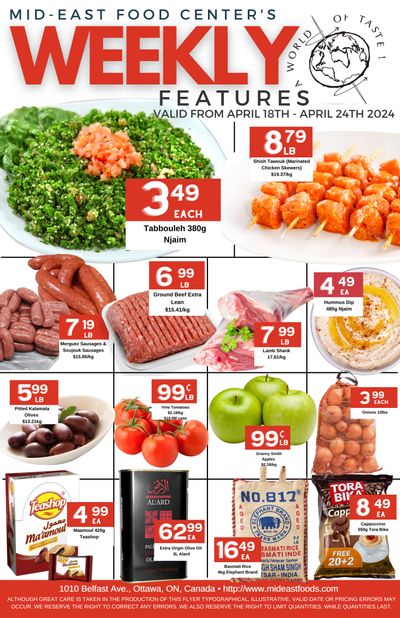 Mid-East Food Centre Flyer April 18 to 24