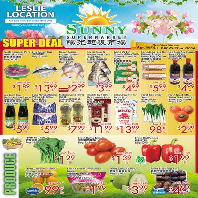 Sunny Supermarket (Leslie) Flyer April 19 to 25