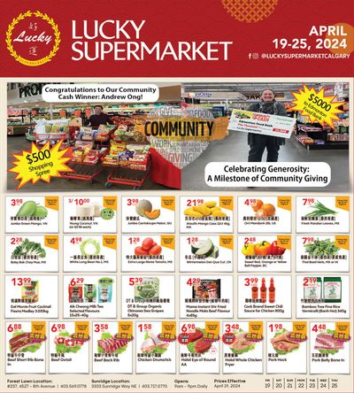 Lucky Supermarket (Calgary) Flyer April 19 to 25