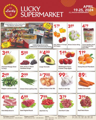Lucky Supermarket (Winnipeg) Flyer April 19 to 25