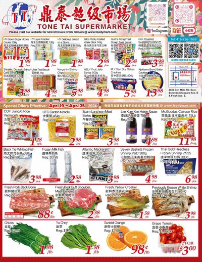Tone Tai Supermarket Flyer April 19 to 25