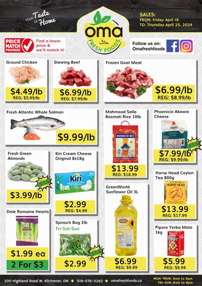 Oma Fresh Foods Flyer April 19 to 25