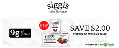 Walmart Canada: Siggi’s 650g Yogurt $2.94 with Coupon at Walmart Canada + 8 Bonus Air Miles