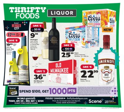 Thrifty Foods Liquor Flyer April 25 to May 1