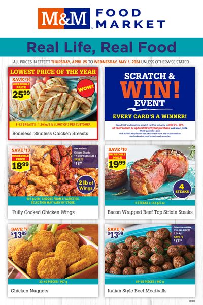 M&M Food Market (Atlantic & West) Flyer April 25 to May 1