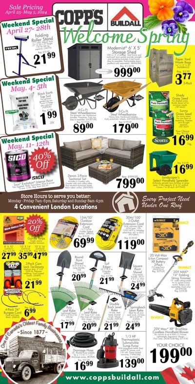 COPP's BuildAll Flyer April 25 to May 5