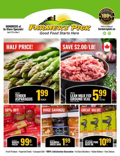 Farmer's Pick Flyer April 25 to May 1