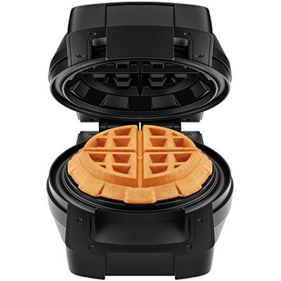 Chefman Big Stuff, Belgian Deep Stuffed Waffle Maker, Mess-Free Moat, 5-Inch Diameter with Dual-Sided Heating Plates, Wide Wrap with Locking Lid, Pour Light Indicator, Cool-Touch Handle, Black $31.99 (Reg $49.99)